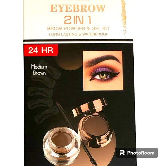 Eyebrow 2 IN 1 Brow powder & Gel kit along lasting and waterproof