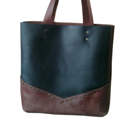 Women Black and brown  leather  Bag