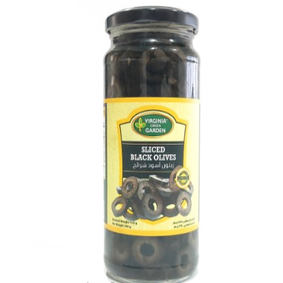 Virginia Green Garden Super Sliced black olives 340 gram